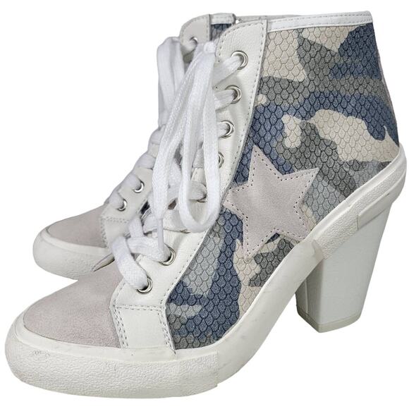 Vintage Havana Remiee Snakeskin Embossed Leather Camo Ankle Bootie 5.5 NWOT - Picture 1 of 16